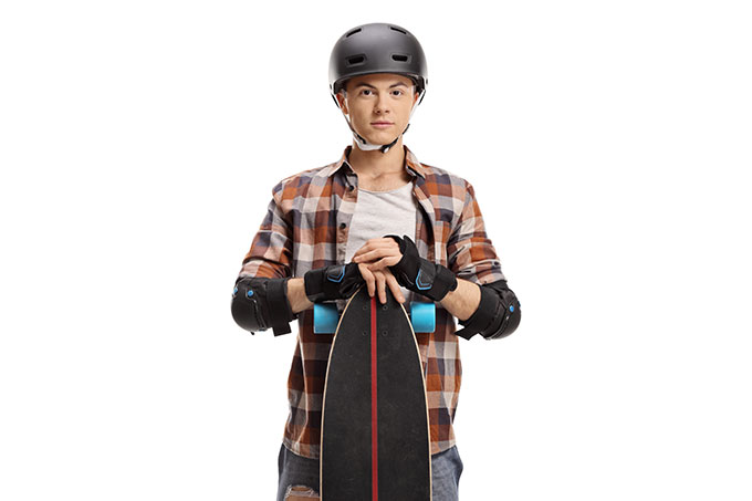 Longboarding With Protective Gears For Safety