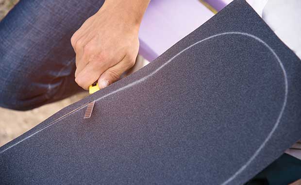 how to apply grip tape on a skateboard