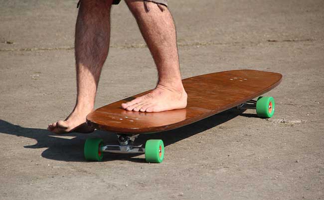 bamboo or maple skateboard